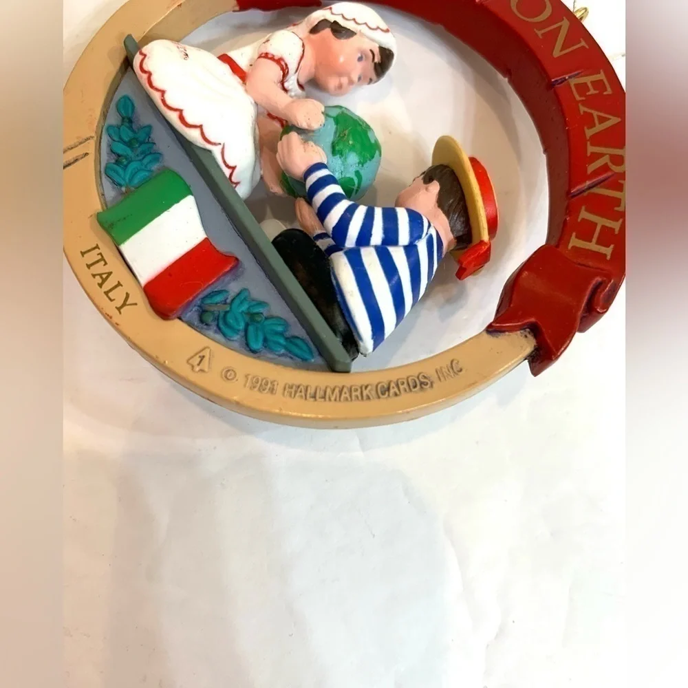 VTG Hallmark Peace on Earth Italy Christmas Ornament 1991